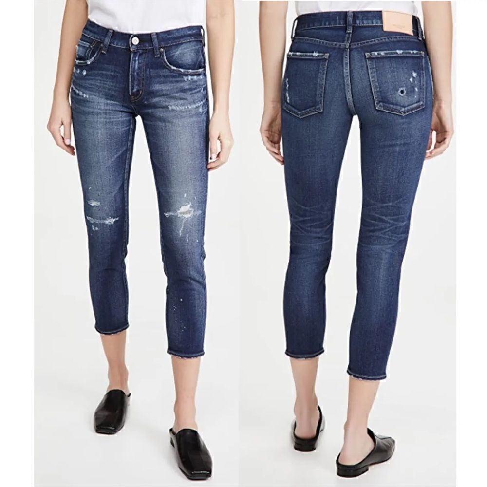 MOUSSY VINTAGE Lancaster Skinny Jeans Blue Denim Distressed Women’s SIZE 25